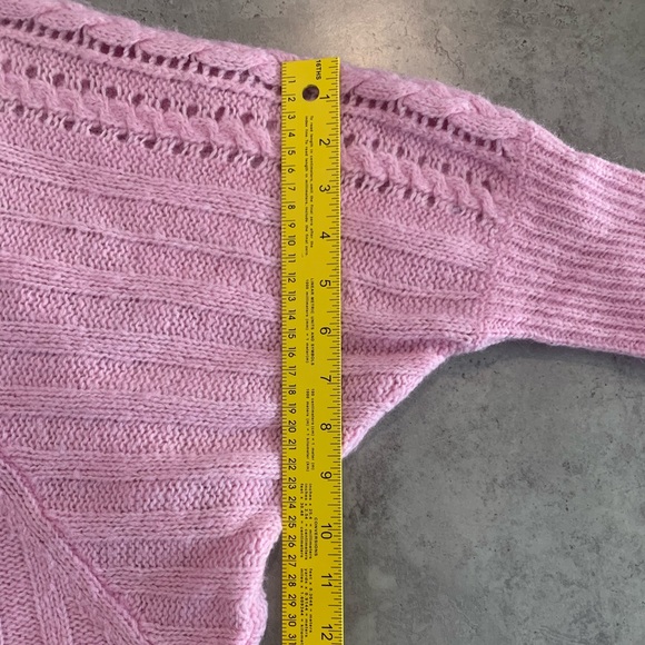 Juicy Couture Oversized Dolman 3/4 Sleeve Cable Knit Sweater, Size L - Picture 8 of 10